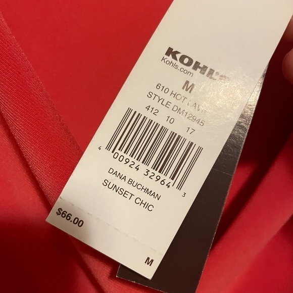 NWT Dana Buchman Hot Lava Sunset Chic Summer Dress Size Medium - Picture 4 of 8